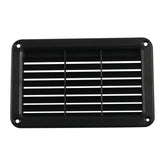 A6788 193x122mm Black Rectangle Louvered Ventilation Plastic Venting Panel Cover, 193x122mm