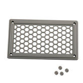 A6790 198x114mm Grey Rectangle Louvered Ventilation Plastic Venting Panel Cover, 198x114mm