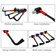 2 PCS Universal 22mm Shockproof Protection Rod CNC Horn Shape Handbrake Motorcycle Modification Accessories