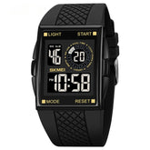 SKMEI 1967 Stainless Steel Buckle PU Strap Waterproof Electronic Watch