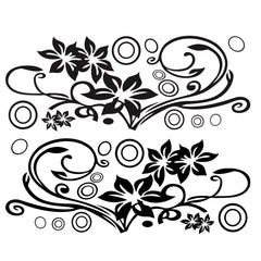 2 PCS/Set D-75 Flower Vine Pattern Car Modified Decorative Sticker, D-75
