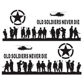 2 PCS/Set D-84 Old Soldiers Pattern Car Modified Decorative Sticker, D-84