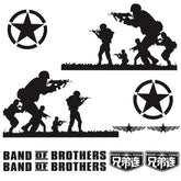 2 PCS/Set D-135 Band of Brothers Pattern Car Modified Decorative Sticker, D-135