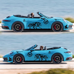 2 PCS/Set D-180 Wolf Totem Pattern Car Modified Decorative Sticker, D-180
