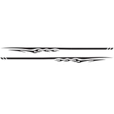 2 PCS/Set D-280 Flame Streak Pattern Car Modified Decorative Sticker, D-280