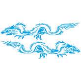 2 PCS/Set D-418 Dragon Totem Tribe Pattern Car Modified Decorative Sticker, D-418
