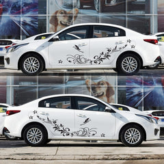 D-462 Butterfly Loves Flowers Pattern Car Modified Decorative Sticker, D-462