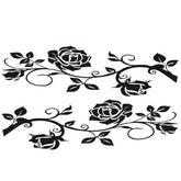 2 PCS/Set D-545 Rose Pattern Car Modified Decorative Sticker, D-545
