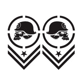 2 PCS/Set D-739 Skull Pattern Car Modified Decorative Sticker, D-739
