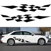 2 PCS/Set D-943 Checkered Flag Pattern Car Modified Decorative Sticker, D-943