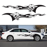 2 PCS/Set D-964 Skull Flame Pattern Car Modified Decorative Sticker, D-964