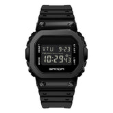 SANDA 2126 Tempered Mirror Luminous Waterproof Dual Display Electronic Watch