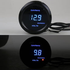 Car Modified 12V Universal 52mm Blue Light Digital Display Meter, Voltmeter, Water Temperature Gauge, Oil Temperature Gauge, Oil Pressure Gauge, Turbo Boost Gauge BAR, Turbo Boost Gauge PSI, Tachometer