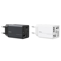 REMAX RP-U43 3.4A 4 USB Port Fast Charger, EU Plug, UK Plug