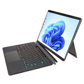 KF17S Tri-color Backlit Touch Bluetooth Keyboard, For Microsoft Surface Pro 8/Pro X