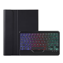 OP12-BS Lambskin Texture Ultra-thin Bluetooth Keyboard Leather Case with Backlight, OP12-BS