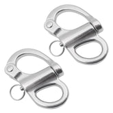 2 PCS 316 Stainless Steel Fixed Spring Shackle, 35mm, 52mm