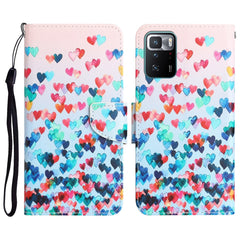 Colored Drawing Leather Phone Case, For Xiaomi Redmi Note 10 Pro 5G