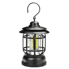 Portable Retro Hanging Lamp Lantern Camping Tent Light, USB Charging, Battery Type, Not Included Battery