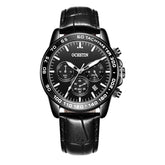 Multifunctional Quartz Waterproof Men Leather Watch, OCHSTIN 6117C