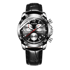 Multifunctional Quartz Waterproof Luminous Men Leather Watch, OCHSTIN 6123C