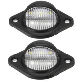 2pcs Car 3LED Round License Plate Light, 2pcs 3LED