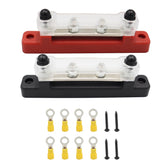 CP-3120 1 Pair 150A 12-48V RV Yacht Single-row 2-way Busbar with 8pcs Terminals, CP-3120