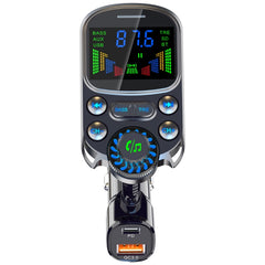 BC86 Colorful Screen Car Bluetooth 5.3 FM Transmitter MP3 Player, BC86