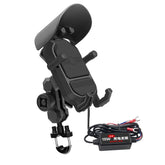 WUPP CS-1848B2 15W Motorcycle Wireless Fast Charging Phone Navigation Holder, Handlebars