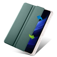 3-fold Clear TPU Smart Leather Tablet Case with Pen Slot, For Xiaomi Pad 6S Pro