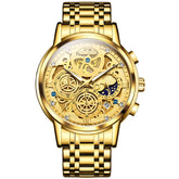 OLEVS 9947 Men Multifunctional Hollow Waterproof Quartz Watch