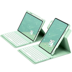 Round Button 360 Degree Rotatable Bluetooth Keyboard Leather Case, For iPad 10th Gen 10.9 2022, For iPad Air 2022 / iPad Pro 11 2021