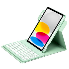 Round Button 360 Degree Rotatable Bluetooth Keyboard Leather Case, For iPad 10th Gen 10.9 2022, For iPad Air 2022 / iPad Pro 11 2021