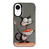 Animal Pattern Oil Painting Series PC + TPU Phone Case, For iPhone XR