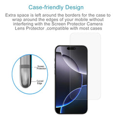 0.26mm 9H 2.5D Tempered Glass Film, For iPhone 16 Pro Max, For iPhone 16 Pro, For iPhone 16 Plus, For iPhone 16, For iPhone 15 Plus / 15 Pro Max, For iPhone 15 / 15 Pro