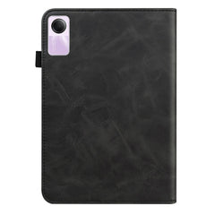 Solid Color Stripe Embossed Leather Tablet Case, For Xiaomi Redmi Pad SE