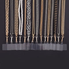 Metal Chain Crossbody Chain Phone Lanyard with Clip,Length: 1.25m, K1894+Card