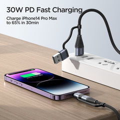 JOYROOM SA37-2T2 60W Multi-Function Series 4 in 1 Fast Charging Data Cable, SA37-2T2