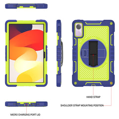 360 Degree Rotation PC Contrast Silicone Tablet Case, For Xiaomi Redmi Pad SE, For Xiaomi Pad 6