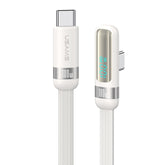 USAMS US-SJ653 PD 100W USB-C/Type-C to USB-C/Type-C Aluminum Alloy Digital Display Fast Charging Elbow Data Cable, Length: 1.2m, US-SJ653