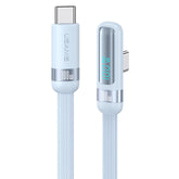 USAMS US-SJ653 PD 100W USB-C/Type-C to USB-C/Type-C Aluminum Alloy Digital Display Fast Charging Elbow Data Cable, Length: 1.2m, US-SJ653