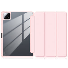 Acrylic 3-Fold Solid Color Smart Leather Tablet Case, For Xiaomi Pad 6S Pro 12.4, For Xiaomi Redmi Pad SE, For Xiaomi Pad 6 / 6 Pro