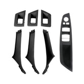 For BMW F10 / F18 5 Series 7pcs Car Inside Doors Handle Pull Trim Cover, 51417225874, Right Driving(Black), Right Driving(Beige Yellow), Right Driving(Beige White), Right Driving(Grey), Right Driving(Wine Red), Right Driving(Mocha Color)