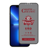 Full Coverage Frosted Privacy Ceramic Film, For iPhone 17e / 16e / 14 / 13 Pro / 13, For iPhone 17 Pro Max, For iPhone 17 Pro, For iPhone 17, For iPhone Air, For iPhone 16 Pro Max, For iPhone 16 Pro, For iPhone 16 Plus, For iPhone 16