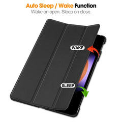 Custer Pure Color 3-Fold Holder Smart Leather Tablet Case, For Xiaomi Pad 6S Pro