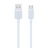 USAMS US-SJ698 USB to USB-C / Type-C 3A Striped Fast Charge Data Cable, 2m, 1m