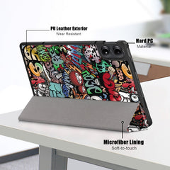 Custer Painted 3-Fold Stand Leather Smart Tablet Case, For Xiaomi Redmi Pad Pro 12.1
