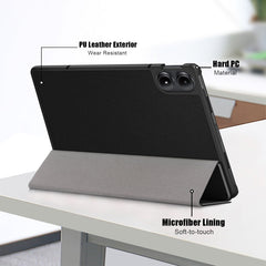 Custer Pure Color 3-Fold Stand Leather Smart Tablet Case, For Xiaomi Redmi Pad Pro 12.1
