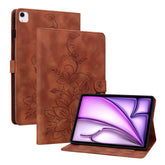 Lily Embossed Leather Smart Tablet Case, For iPad Air 13 2026 / 2025 / 2024, For iPad Air 11 2026 / 2025 / 2024