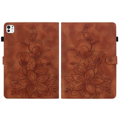 Lily Embossed Leather Smart Tablet Case, For iPad Pro 11 2025 / 2024, For iPad 10th Gen 10.9 2022